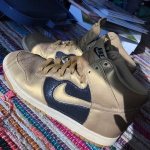 Gold Nike Dunks W size 9